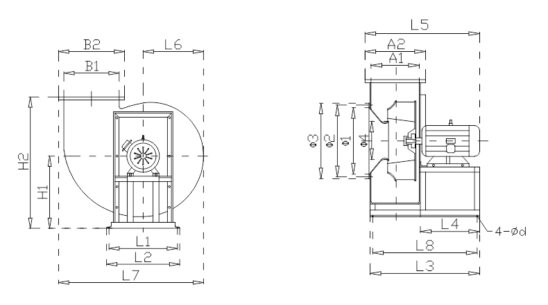 玻璃钢风机安装尺寸